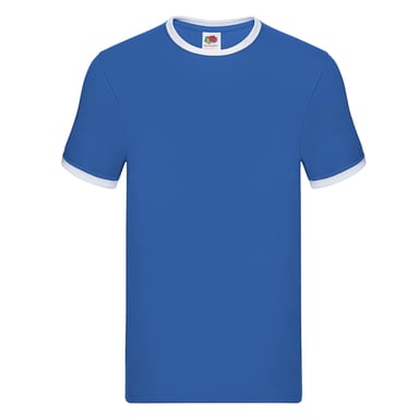 Fruit of the Loom Mens Ringer Contrast T-Shirt (Royal Blue/White)