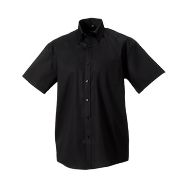 Russell Collection Mens Ultimate Short-Sleeved Shirt (Black)