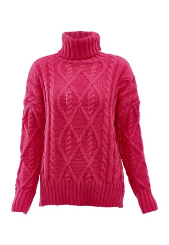 Mymo Turtleneck  pullover women fuchsia