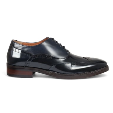 Zapatos formales brogue de piel de charol azul para hombre de Justin Reess - Harry