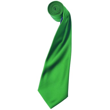 Premier Mens Plain Satin Tie (Narrow Blade) (Pack of 2) (Emerald)