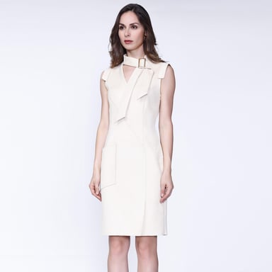 Stretch suede dress