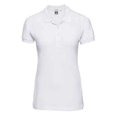 Russell Womens/Ladies Piqué Stretch Polo Shirt (White)