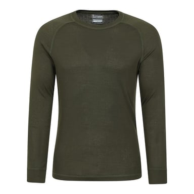 Mountain Warehouse Mens Talus Round Neck Long-Sleeved Thermal Top (Khaki Green)