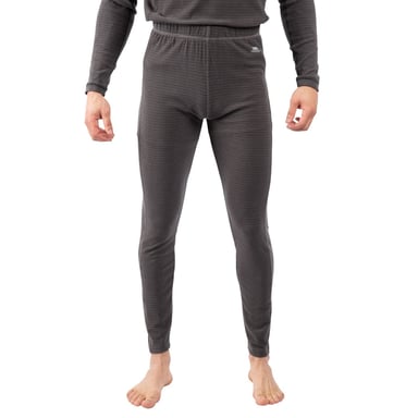 Trespass Mens Kirk Base Layer Bottoms (Black/Storm Grey)