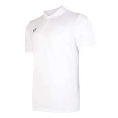 Umbro Boys Essential Polo Shirt (White/Black)
