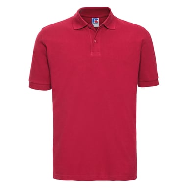 Russell Mens 100% Cotton Short Sleeve Polo Shirt (Classic Red)