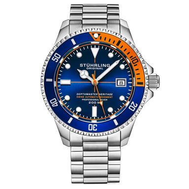 Blue and Orange Swiss Automatic Depthmaster Heritage 42mm Diver