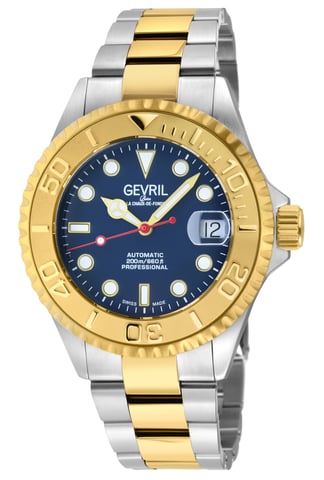 Wall Street 4756B Reloj suizo automático suizo con caja de acero inoxidable 316L y esfera azul para hombre