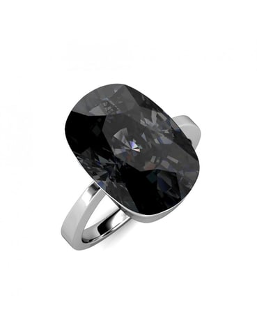 Anillo Clásico - Plata y Negro