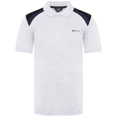 Ben Sherman Polo de manga corta con cuello gris claro para hombre 0065225L LIGHTGREY