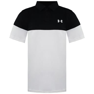 Under Armour Manga corta Collare Blackwhite Kid Bloked Polo Camiseta 1366428 001