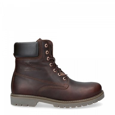 Panama Jack 03 C52 Botas marrones para hombre, impermeables, con cordones de cuero, para senderismo, hasta el tobillo