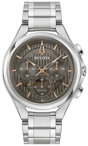 Bulova Curv Men's Silver Watch 96A298