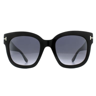 Gafas de sol Tom Ford 0613 Beatrix 01C Negro brillante Espejo gris humo