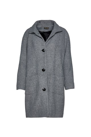 Abrigo de mezcla de lana en color gris de Conquista Fashion
