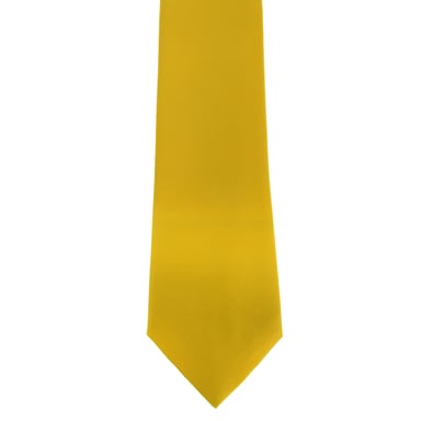 Premier Mens Plain Satin Tie (Narrow Blade) (Pack of 2) (Lemon)
