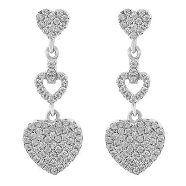 Orphelia 'Mille' Women's 925 Sterling Silver Drop Earrings - Silver ZO-7273