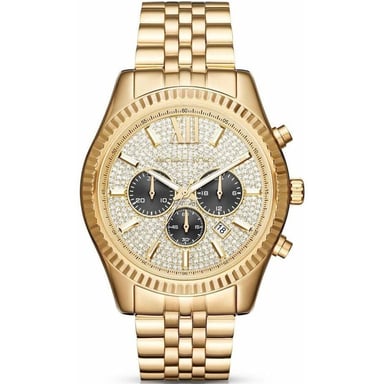 Michael Kors MK8494 Lexington Gold Pave Men's Watch
