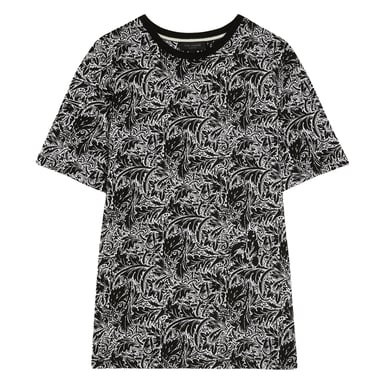 Camiseta negra Tenant AOP para hombre de Ted Baker