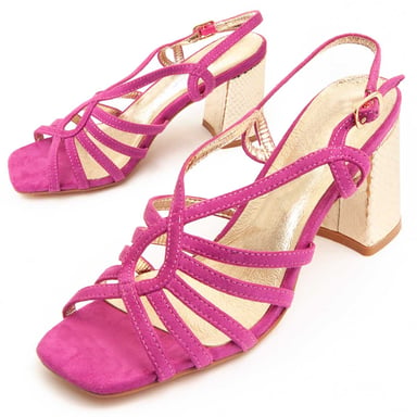 Sandalía de Tacón Montevita Sanndarey13 en Fucsia