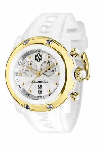 Glam Rock Reloj de mujer Cuarzo oro blanco