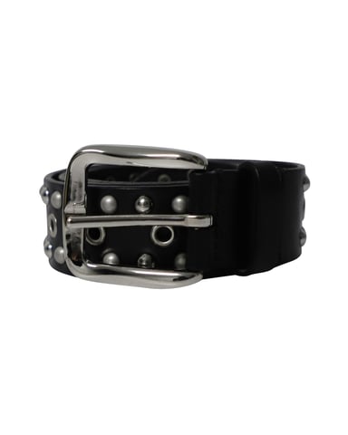 Isabel Marant Embellished Rica Belt in Black Leather