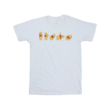 Disney Mens Winnie The Pooh Stretching T-Shirt (White)