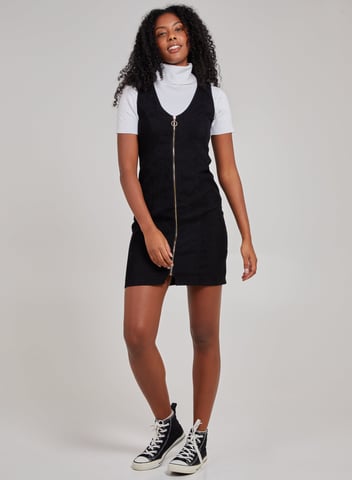 Zip Through Corduroy Dress