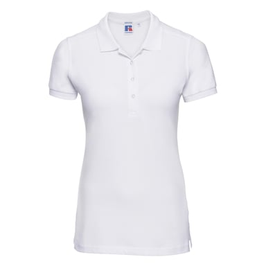Russell Womens/Ladies Stretch Short Sleeve Polo Shirt (White)
