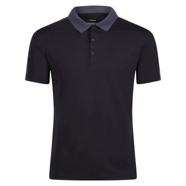 Regatta Contrast Coolweave Pique Polo Shirt (Black/Seal Grey)