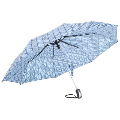 Trespass Maggiemay Automatic Umbrella (Blue Chevron Print)