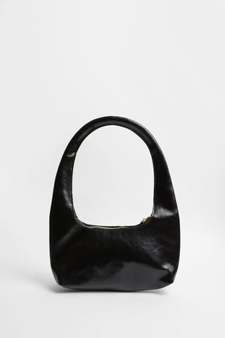 Faux Leather Shoulder Bag