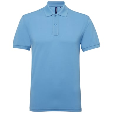 Asquith & Fox Mens Short Sleeve Performance Blend Polo Shirt (Cornflower)