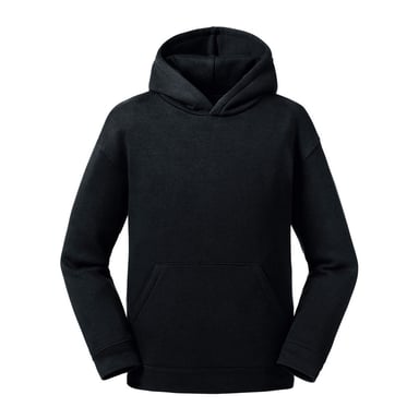 Russell Kids/Childrens Authentic Hooded Sweatshirt (Black)