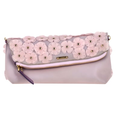 Burberry The Petal in Flowers Pouch in Purple Rubber