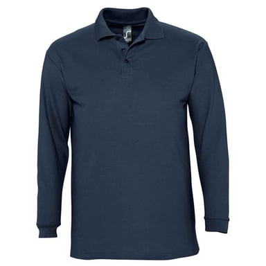 SOLS Unisex Adult Winter II Long-Sleeved Polo Shirt (Navy)