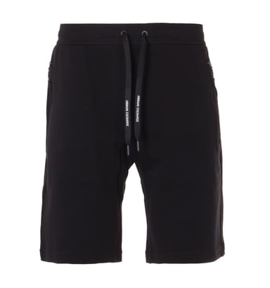 Pantalones cortos de sudadera con bolsillo zip de Armani Exchange - Negro