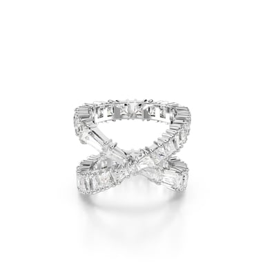 Swarovski 'Hyperbola' Women's Base Metal Ring - Silver 5677632