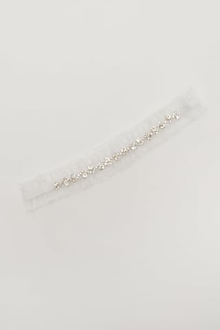 White Diamante Garter