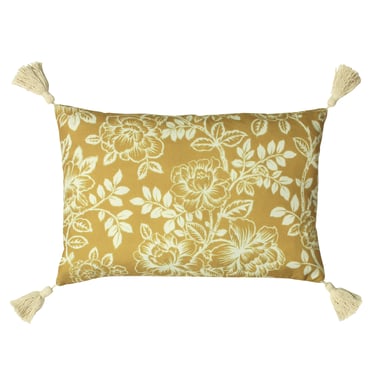 Funda de Cojín con Flecos Floral Somerton de Paoletti