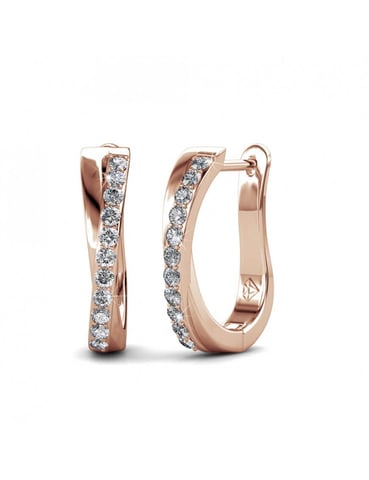 Pendientes Criss - Oro rosa y cristal