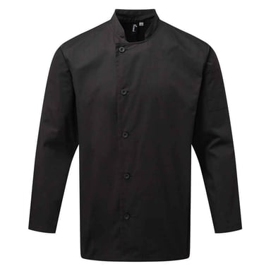 Premier Mens Essential Long-Sleeved Chef Jacket (Black)