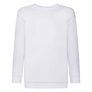 Fruit Of The Loom Childrens Unisex Set In Sleeve Sweatshirt (White)