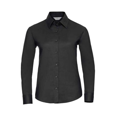 Russell Womens/Ladies Oxford Easy-Care Long-Sleeved Shirt (Black)