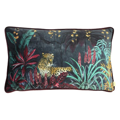 Funda de Cojín Rectangular con Ribete de Leopardo Zinara de Evans Lichfield