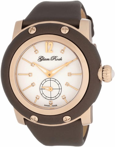 Glam Rock Reloj de mujer Cuarzo marrón oro