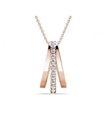 Colgantes Aurielle - Oro rosa y cristal