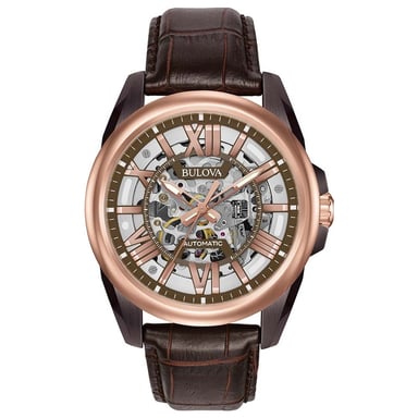 Bulova Automatic Men's Brown Watch 98A165