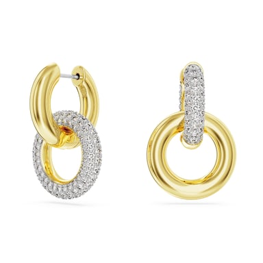 Swarovski 'Dextera' Women's Gold Plated Metal Hoop Earrings - Gold 5668818